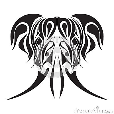 elephant tattoo design. Vector illustration decorative design Vector Illustration