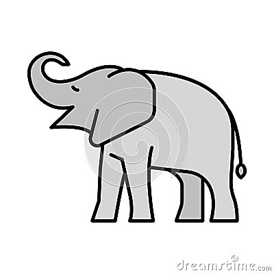 Elephant Vector icon which can easily modify or edit Vector Illustration