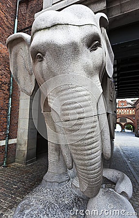 Elephants Gate - Carlsberg Brewery in Copenhagen Stock Photo