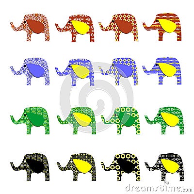 elephants Vector Illustration