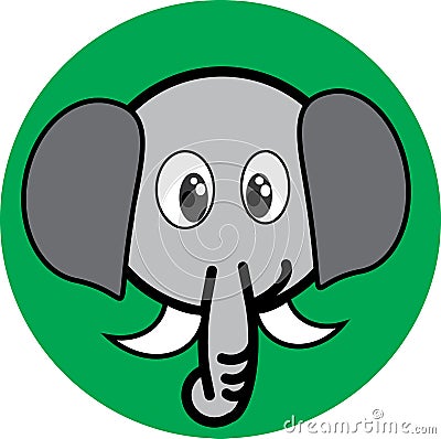 Elephant vector icon or logo Stock Photo