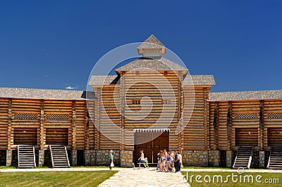 Eletz, Russia - June 13, 2015: Ethno folk festival at Kudykina G Editorial Stock Photo