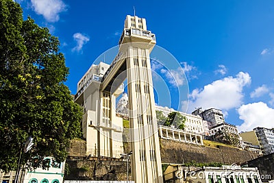 Elevador Lacerda elevator is one of the most famous landmarks in Stock Photo