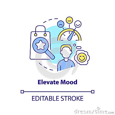 Elevate mood concept icon Vector Illustration