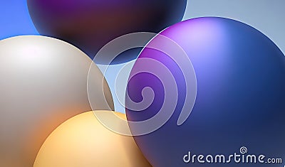 Elevate Your Design with Dynamic 3D Balls Background. Stock Photo