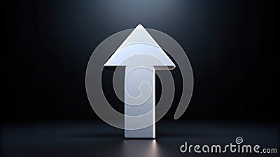 Sleek White UpDown Arrow Loading Animation on Black Background Perfect for Modern App and Website UI Design Stock Photo
