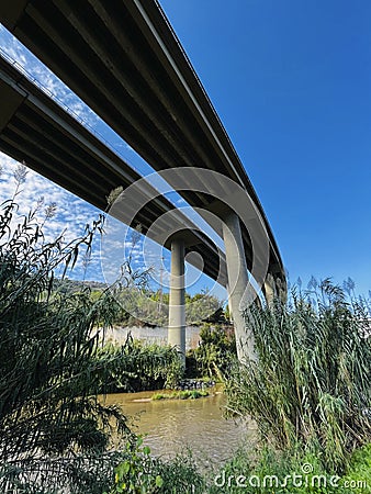 Elevated bridge of a motorway Stock Photo