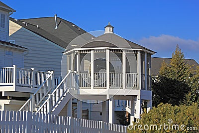 Deck with Gazebo Stock Photo