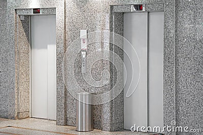 Elevator in business centre or in Hotel Stock Photo