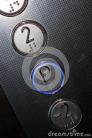 Elevator buttons Stock Photo