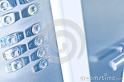 Elevator buttons Stock Photo