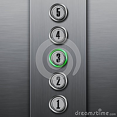 Elevator buttons panel Stock Photo