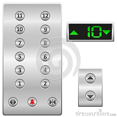 Elevator buttons panel vector illustration Vector Illustration
