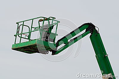 elevator crane lift hydraulic crane outdoor steel Stock Photo