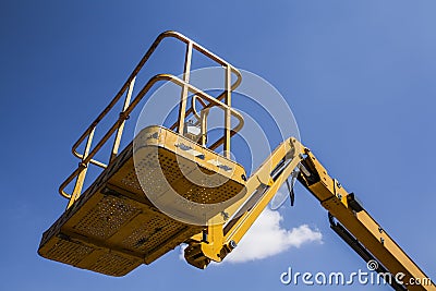 Elevator crane with the sky background Stock Photo