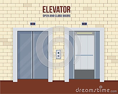 Elevator doors Vector Illustration