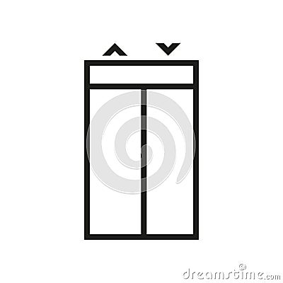 Elevator icon. Elevator doors with arrows icon. Vector illustration. Eps 10. Vector Illustration