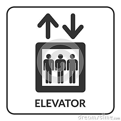 Elevator icon. Lift symbol Vector Illustration