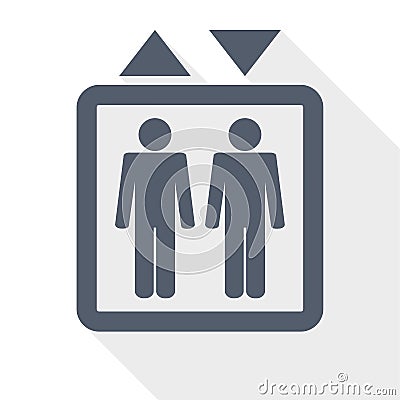 Elevator, lift flat design vector icon Vector Illustration