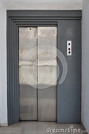 Elevator lift with sliding doors Stock Photo