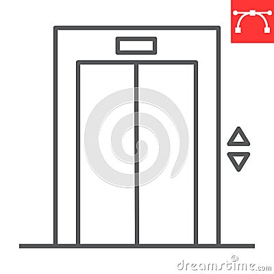 Elevator line icon Vector Illustration