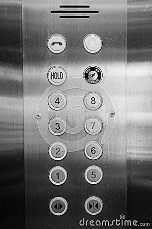 elevator panel Stock Photo