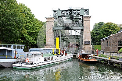 An elevator for ships in Germany Editorial Stock Photo