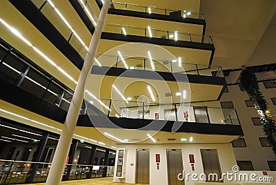 Elevators in a Hotel Stock Photo