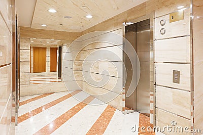 Elevators lobby Stock Photo