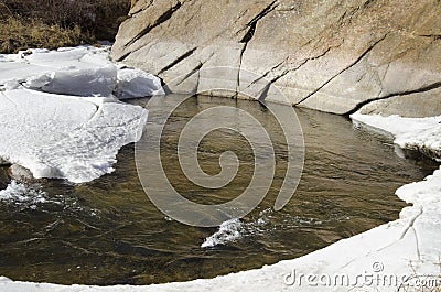 Elevenmile Canyon Recreation Area in Early Spring Stock Photo