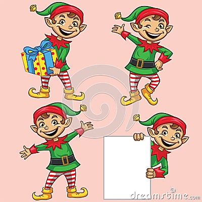 Elf christmas character Vector Illustration