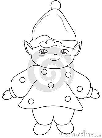 Elf coloring page Stock Photo