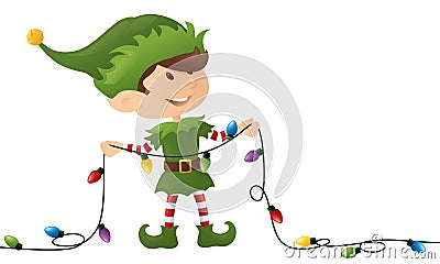 Elf and Fairy Lights Stock Photo