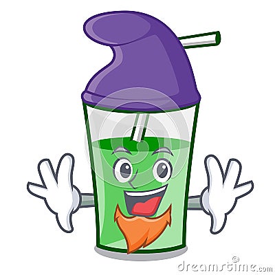 Elf green smoothie character cartoon Vector Illustration