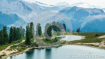 Elfin lake and Mt Garibaldi Stock Photo