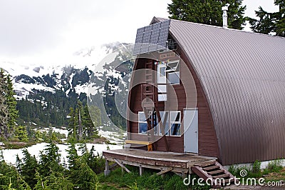 Elfin lakes hut Stock Photo