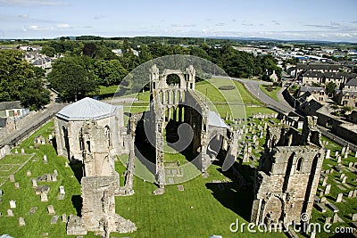 Elgin Cathedral & Town Stock Photo