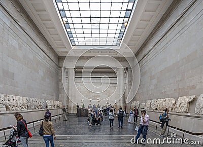 The Elgin Marbles in the British Museum Editorial Stock Photo