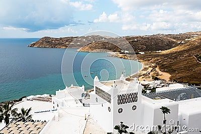 Elia beach in mykonos, greece Editorial Stock Photo