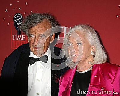 Elie Wiesel and wife Marion Weisel Editorial Stock Photo