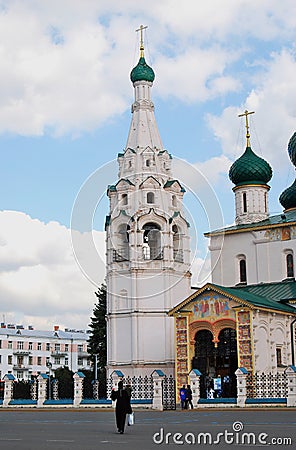 Elijah the Prophet church in Yaroslavl, Russia. Editorial Stock Photo