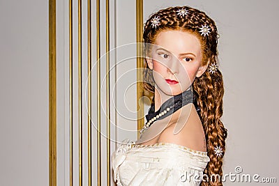 Empress Elisabeth of Austria wax portrait, Madame Tussaud`s Museum Vienna Editorial Stock Photo