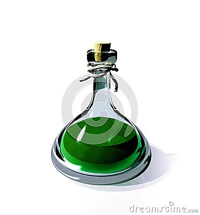 Elixir. 3d rendering glass bottle fantasy games Stock Photo