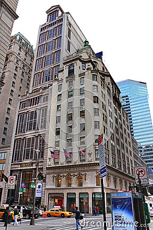 Elizabeth Arden Building, the former Aeolian Building, midtown, New York. Editorial Stock Photo