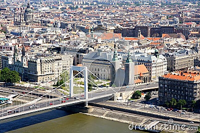 Elizabeth bridge, Budapest, Hungary Stock Photo