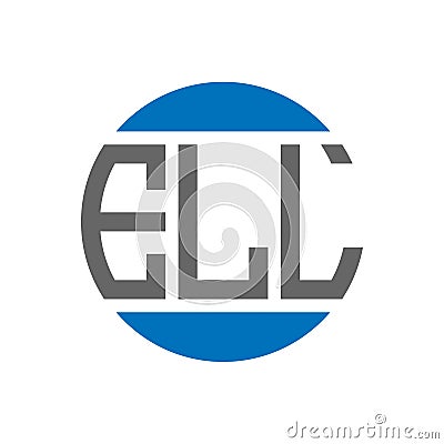 ELL letter logo design on white background. ELL creative initials circle logo concept. ELL letter design Vector Illustration