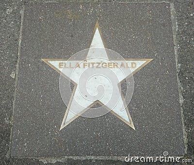 Ella Fitzgerald marble star in Bologna Editorial Stock Photo