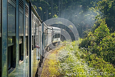 Ella to kandy sri lanka famous train Stock Photo