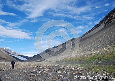 Ellesmere Island Hiker Stock Photo