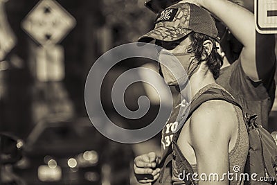 Profile portrait of a freespirited young caucasian man Editorial Stock Photo